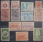 ANO COMPLETO DE SELOS COMEMORATIVOS - 1948 - COM 13 SELOS NOVOS SEM CARIMBO INCLUINDO OS AÉREOS