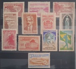 ANO COMPLETO DE SELOS COMEMORATIVOS - 1950 - COM 12 SELOS NOVOS SEM CARIMBO INCLUINDO OS AÉREOS