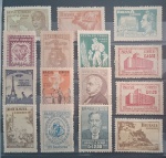 ANO COMPLETO DE SELOS COMEMORATIVOS - 1951 - COM 15 SELOS NOVOS SEM CARIMBO