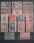 ANO COMPLETO DE SELOS COMEMORATIVOS - 1957 - COM 16 SELOS NOVOS SEM CARIMBO INCLUINDO OS AÉREOS