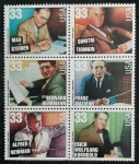 ESTADOS UNIDOS - CINEMA - SÉRIE COMPLETA COM 6 SELOS - MINT