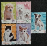 AUSTRALIA - GATOS - 5 SELOS MINT