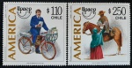 CHILE - AMÉRICA UPAEP - SÉRIE COM 2 SELOS  MINT