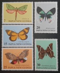 PAPUA - BORBOLETAS - 5 SELOS MINT