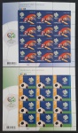 UCRANIA - COPA DO MUNDO - 2 BLOCOS PONTOS DE ÓXIDO NO BLOCO NÃO NOS SELOS