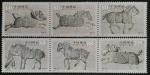 CHINA - ARTE CAVALO DE PEDRA - SÉRIE COMPLETA COM PONTOS DE ÓXIDO