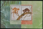 AUSTRÁLIA JUNTO COM A INDONÉSIA - MACACOS - BLOCO MINT