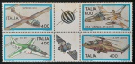 ITÁLIA - TRANSPORTES AÉREOS - SÉRIE COMPLETA COM PONTOS DE ÓXIDO