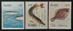 ILHAS ALAND - PEIXES - SÉRIE COMPLETA COM PONTOS DE ÓXIDO