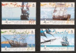 PITCAIRN - BARCOS - SÉRIE COMPLETA COM 4 SELOS MINT - ABAIXO DO FACIAL 