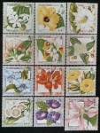 PITCAIRN - FLORA - SÉRIE COMPLETA COM 12 SELOS MINT - ABAIXO DO FACIAL