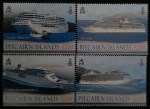 PITCAIRN - BARCOS - SÉRIE COMPLETA COM 4 SELOS MINT - ABAIXO DO FACIAL 