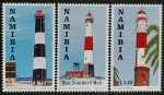 NAMIBIA - FARÓIS - SÉRIE COMPLETA COM 3 SELOS MINT - ABAIXO DO FACIAL