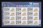 FOLHA DE PERSONALIZADO - C-3098 - 70 ANOS DA JUSTIÇA DO TRABALHO DO CEARÁ - MINT - RHM 72 UF