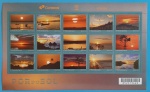 POR DO SOL - FOLHA COM 15 SELOS DIFERENTES