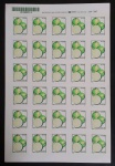 757B3 - FOLHA COMPLETA COM UM RASPADO NO VERSO - CATALOGO R$ 2000