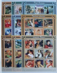 LOTE DE PINTURA DE MOÇAMBIQUE COM 25 BLOCOS E 9 FOLHINHAS ALTO VALOR DE CATALOGO