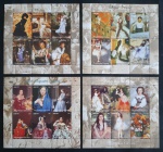 LOTE DE MOÇAMBIQUE DO TEMA PINTURA FAMOSAS COM TEMATICA DE MULHERES - MINT 