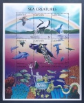 GRANADA - FAUNA MARINHA - FOLHINHA COM 9 SELOS MINT
