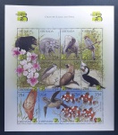 GRANADA - FAUNA - FOLHINHA COM 12 SELOS MINT