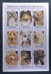 GRANADA - CÃES - FOLHINHA COM 9 SELOS MINT