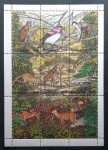 GUIANA - FAUNA - FOLHINHA COM 9 SELOS MINT