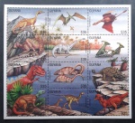 GUIANA - PRÉ-HISTORICOS - FOLHINHA COM 12 SELOS MINT