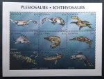 GUIANA - PRÉ-HISTORICOS - FOLHINHA COM 9 SELOS MINT