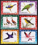 GRENADA - PÁSSAROS - SÉRIE COM 6 SELOS MINT