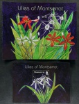 MONTSERRAT - FLORES - FOLHINHA COM 4 SELOS + BLOCO - MINT