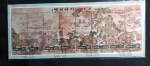 COREIA DO NORTE - PINTURA - FOLHINHA CARIMBADA COM 8 SELOS