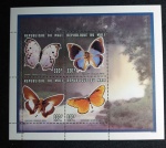 MALI - BORBOLETAS - BLOCO MINT