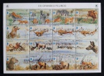 ANGOLA - FAUNA - FOLHA COM 16 SELOS MINT