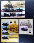 MONTSERRAT - LOCOMOTIVAS - FOLHINHA COM 4 SELOS + FOLHINHA COM 6 SELOS + BLOCO - MINT