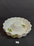 REFRATÁRIA PARA FORNO E MESA EM PORCELANA REAL COLORAMA COM DECORAÇÃO DE LEGUMES. 21 CM D X 6 CM DE ALTURA