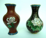 2 vasos de cloisoné medem 7 cm