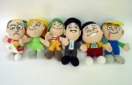 6 personagens em plush - da Turma do Chaves - marcas do tempo 