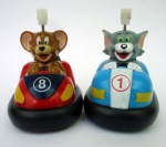 2 mini carrinhos (a corda) tipo playland personagens : Tom e Jerry - funcionando - 5 cm cada