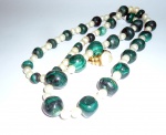 Lindo colar de Jade Oriental e pérolas brutas com 36 cm + 1 anel pedra brasileira