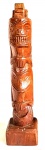 Escultura Australiana - em madeira - tipo totem - mede 20 cm x 5 de base