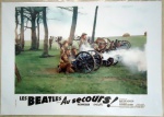 2 reproduções coloridas de lobbycards cartazes do filme HELP! dos Beatles em francês - papel foto 
