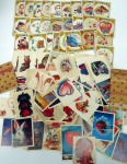 94 figurinhas + 2 pacotes vazios da Coleção Fascinação 1989 Editora Objetiva (capa Coração rosa)