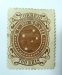 Filatelia - selo Cruzeiro de 700 réis novo - charneira no verso 