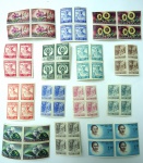 Filatelia - 15 quadras de selos novos da Indonésia - alguns de alto valor