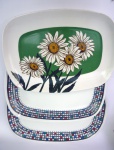 Lote com 3 travessas GOYANA - MELCROME Ornamin SENDO 1 X 36X26cm e 2 x 31 x 22 cm