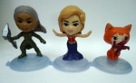 Trio MARVEL Mc Donalds : Princesa Carol 10cm  / Kree 9 cm /Gato Goose 6 cm  veja as fotos
