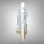 Vestido de Festa - com echarpe - lindo padrão tecido de excelente qualidade 