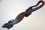 Linda Iguana nova Importada Tailândia - tribal - toda decorada e esculpida a mão a RETIRAR mede  98 x 12 cm