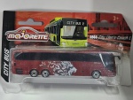 Miniatura Hot Wheels City Bus, Man City Lion`s Coach L, Escala 1/64, Lacrada, Item no estado conforme fotos. Carrinho de coleção.