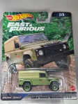 Miniatura Hot Wheels Fast & Furious Premium Land Rover Defender 110,  Escala 1/64, Lacrada, Item no estado conforme fotos. Carrinho de coleção.